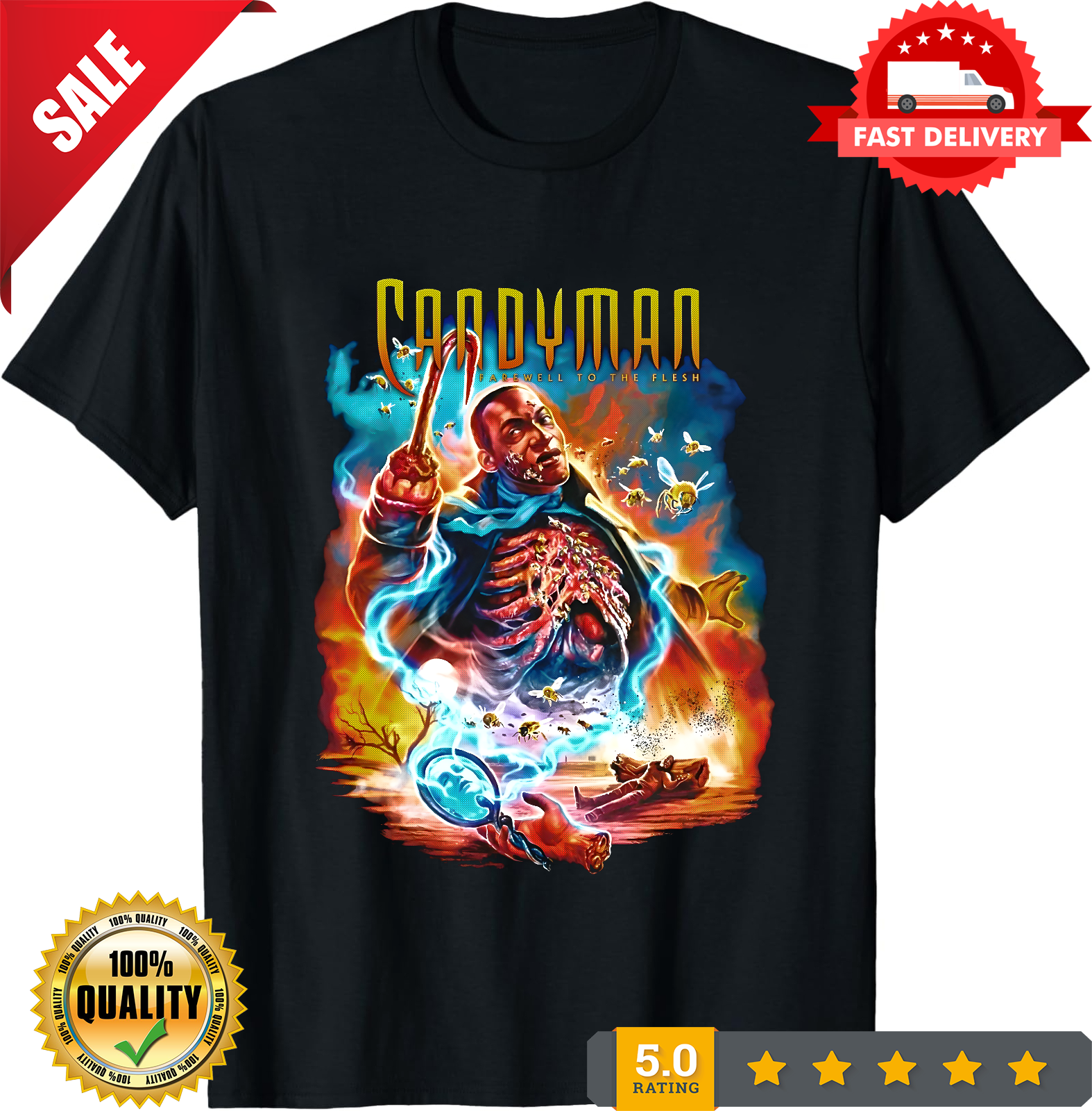 Candyman Movie Horror T-Shirt Black S-3XL-TH82002