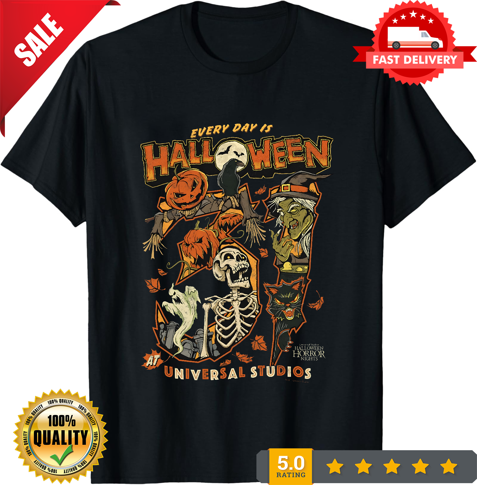 Halloween Horror Nights T-Shirt, Every Day is Halloween Shirt, Halloween Gift-TH81994