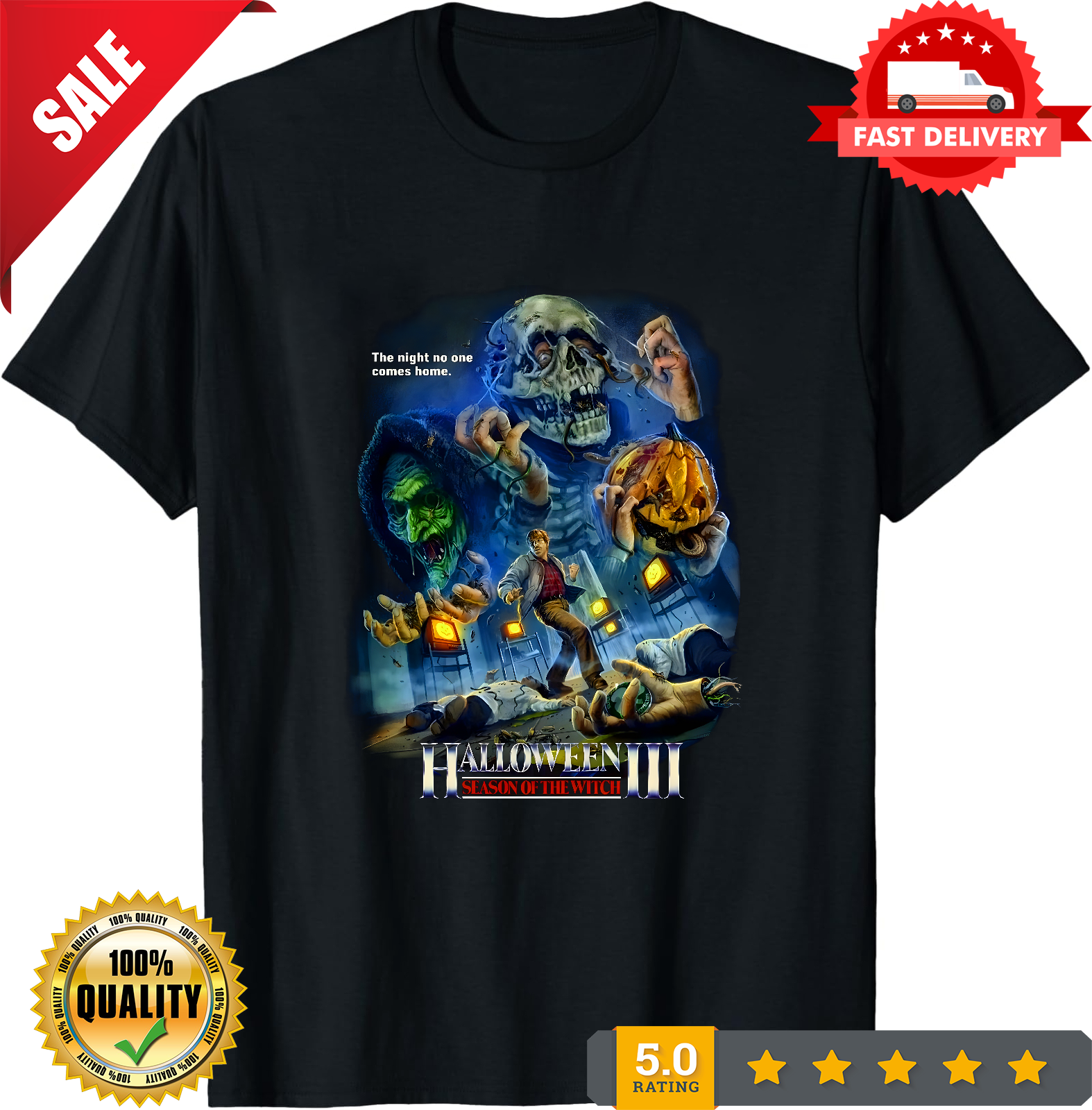 Halloween III Season of the Witch Horror Movie T-Shirt Black S-3XL-TH82011