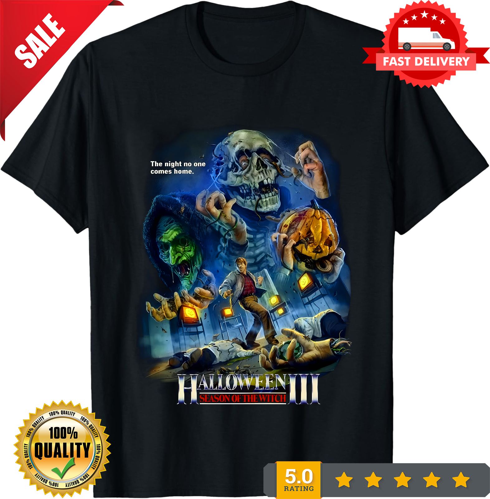 New Halloween III Season of the Witch Horror Movie T-Shirt Black, Size S - 5XL-TH81993